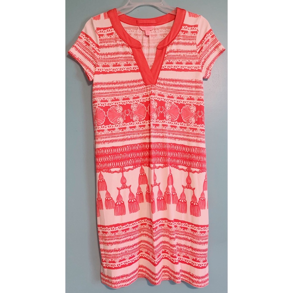 LILLY PULITZER | Pink/White Tropical Print Dress